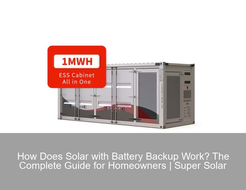 How Does Solar with Battery Backup Work? The Complete Guide for ...