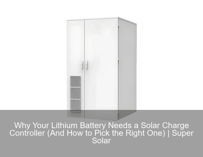 Why Your Lithium Battery Needs a Solar Charge Controller (And How to ...